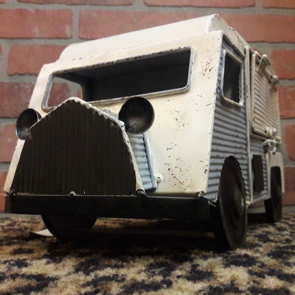 RETRO Metal Vintage ART Food Truck Van Home Decor 12" Toy Display Van Camper FUN - Picture 4 of 11